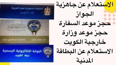 طريقة الاستعلام عن جواز السفر السفارة المصرية الكويت
