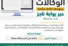 أنواع الوكالات الإلكترونية في وزارة العدل السعودية 1444