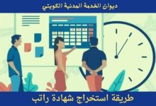 شرح طريقة استخراج شهادة راتب ديوان الخدمة المدنية الكويت 2022