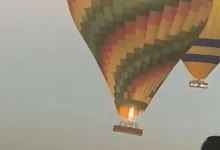 فيديو سقوط منطاد الاقصر السياحي